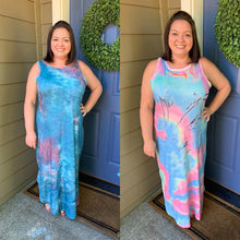 Load image into Gallery viewer, Tie Dye Maxi Dresses Blue