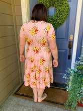 Load image into Gallery viewer, Pink Floral Tiered Dress
