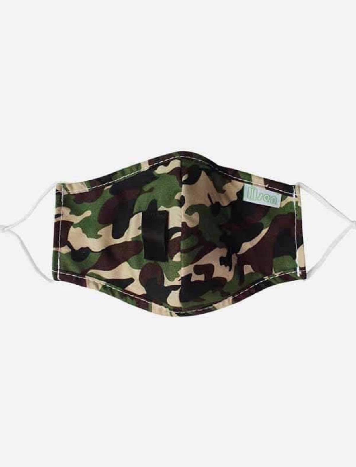 Camo Face Mask With Straw Hole