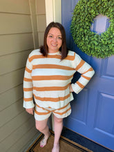 Load image into Gallery viewer, Camel &amp; Cream Lounge Sweater Set