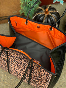 Pre-Order Leopard Neoprene Tote Bag and Pouch