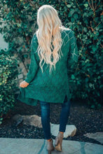 Load image into Gallery viewer, Green Knit Cardigan w/side slits