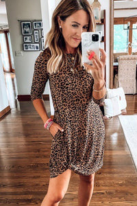 Round Neck Leopard Tunic/Dress