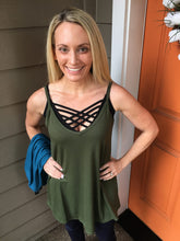 Load image into Gallery viewer, Army Green Reversible Tank