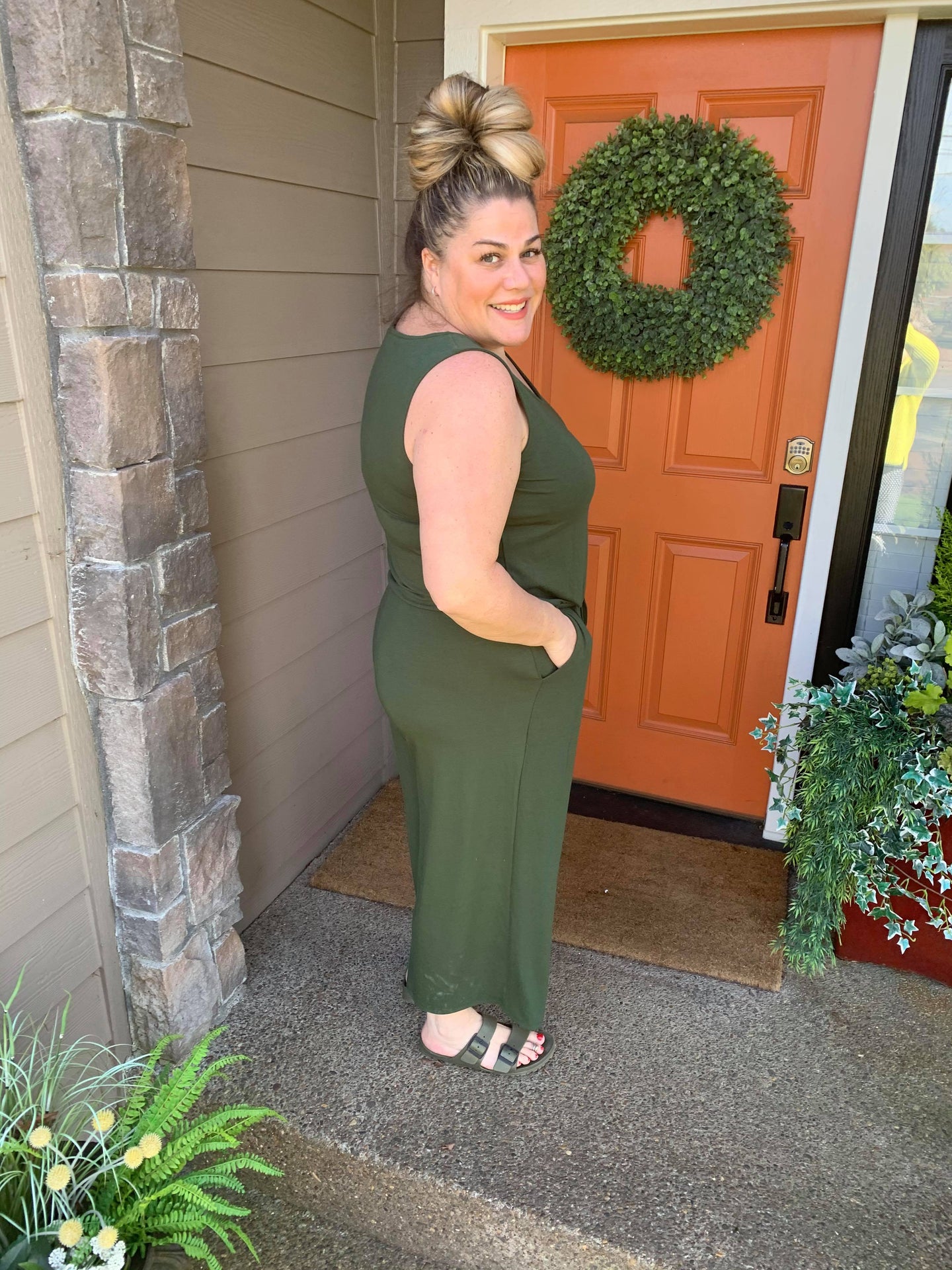 Army Green Tank Jumpsuit