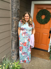 Load image into Gallery viewer, Sage Floral Maxi Dress