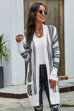 Load image into Gallery viewer, Pre-Order Cotton Blend Stripe Front Pocket Cardigans