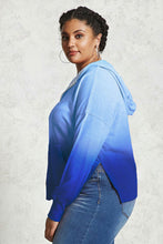 Load image into Gallery viewer, Pre-Order Plus Size Ombre Zip Up Hoodie