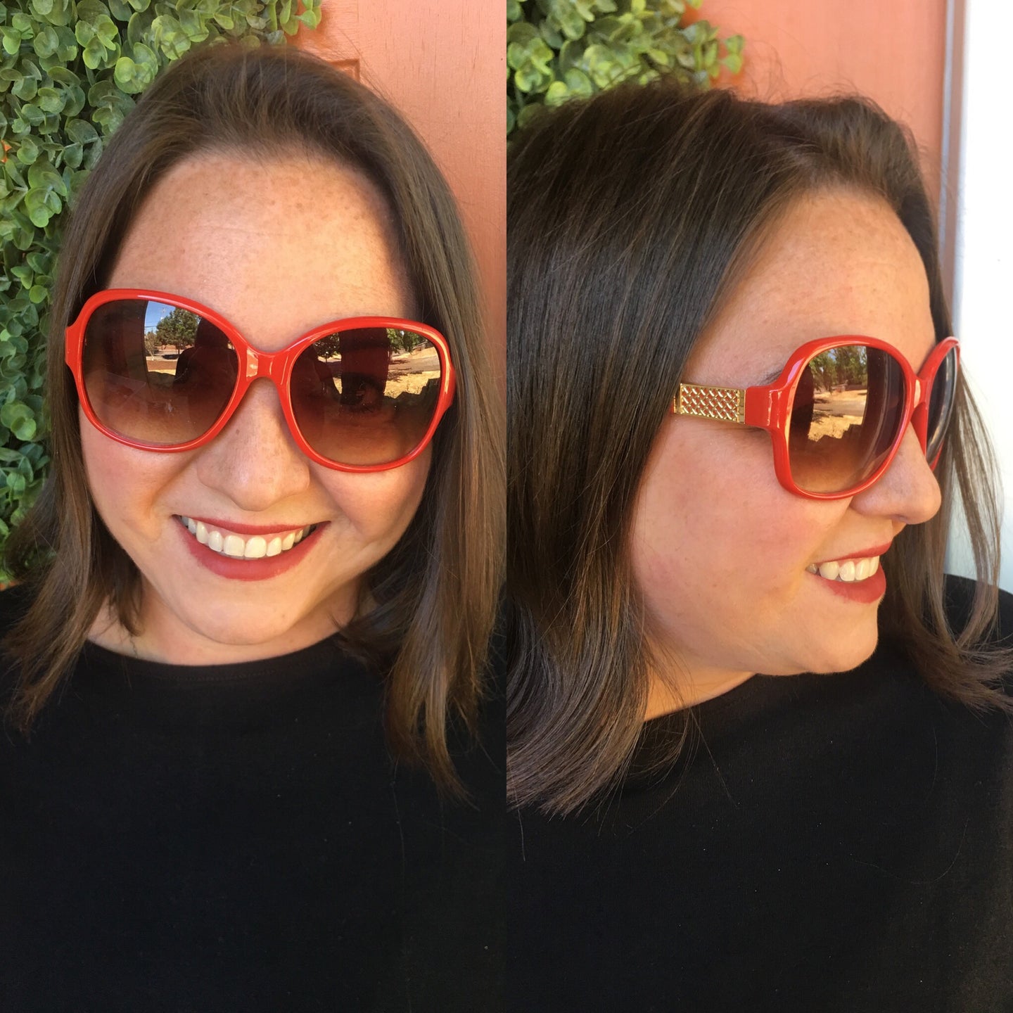 Red Round Frame Sunglasses
