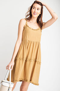 Golden Yellow Ruffle Tunic/Dress