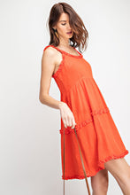 Load image into Gallery viewer, Hot Coral Ruffle Tunic/Dress