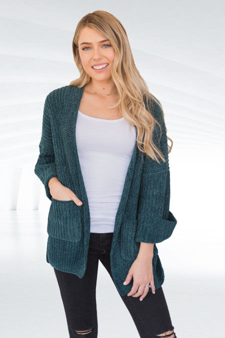 Pre-Order Chenille Pocketed Cardigan
