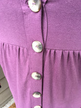 Load image into Gallery viewer, Eggplant Button Down Cardigan with Side Pockets