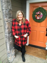 Load image into Gallery viewer, Buffalo Plaid Front Pocket Cardigan