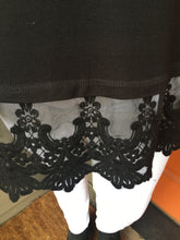 Load image into Gallery viewer, Black Lace Trimmed Tank Top