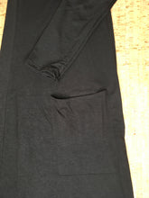 Load image into Gallery viewer, Black Front Pocket 3/4 Sleeve Tunic Material Cardigan