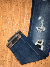 Load image into Gallery viewer, Distressed Camo Patched Jeans