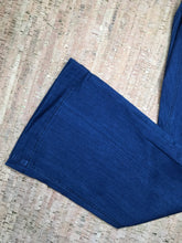 Load image into Gallery viewer, Blue Dark-Wash Flare Jeggings