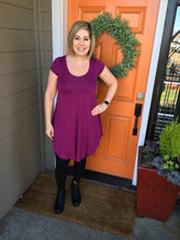 Load image into Gallery viewer, Purple Deep V-Neck Tunic/Dress