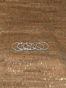 Silver Stone Multi Strand Bracelette