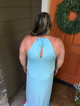 Load image into Gallery viewer, Color Block Tunnel Neck with Keyhole Back Maxi Dress
