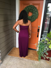 Load image into Gallery viewer, Plum Strapless Maxi Dress
