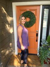 Load image into Gallery viewer, Lilac V-Neck Tank Top Tunic w/pockets