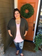 Load image into Gallery viewer, Dark Olive Slouch Cardigan