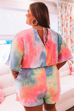 Load image into Gallery viewer, Plus Size Tie Dye Romper