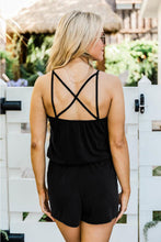 Load image into Gallery viewer, Spaghetti Straps V Neck Crisscross Back Rompers