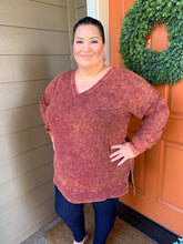 Load image into Gallery viewer, Persimmon Mineral Wash V-Neck Tunic