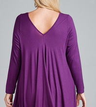 Load image into Gallery viewer, Violet Double V Midi Tunic/Dress