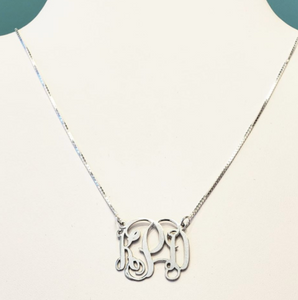 Sterling Silver Monogram Necklace