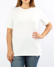 Load image into Gallery viewer, White Round Neck T-Shirt