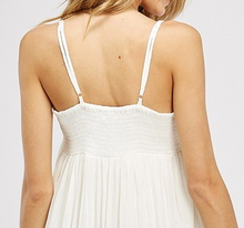 Load image into Gallery viewer, White Dress with Black Embroidery