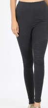 Load image into Gallery viewer, Charcoal Moto Leggings