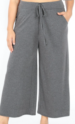 Charcoal Cropped Lounge Pants