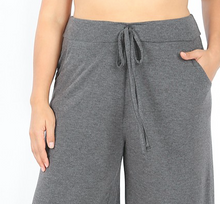 Load image into Gallery viewer, Charcoal Cropped Lounge Pants