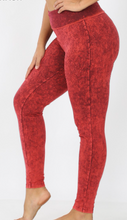 Load image into Gallery viewer, Cabernet Mineral Wash Leggings