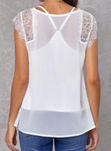 Load image into Gallery viewer, Pre-Order White Lace Accent Top w/Tank