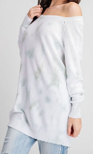 Faded Mint Boatneck Knit Tunic