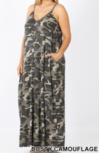 Load image into Gallery viewer, Dusty Camo Maxi Dress