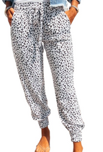 Load image into Gallery viewer, White Leopard Joggers