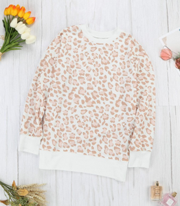 Classic Colored Leopard Pullover-Only some sizes in stock