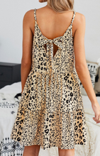 Load image into Gallery viewer, Apricot Leopard Tiered Tunic/Dress