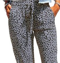 Load image into Gallery viewer, Grey Leopard Joggers