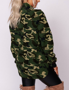 Camo Side Snap Pullover