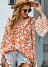 Load image into Gallery viewer, Pre-Order Orange Boho Blouse