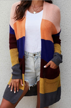 Load image into Gallery viewer, Knit Color Block Cardigan