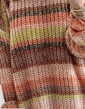 Load image into Gallery viewer, Orange Stripe Tunic Sweater